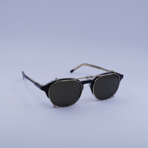 Gucci GG1212S 002 Sunglasses Black/Gold Round Frame, Crystal with Clip-On Lenses - Picture 1 of 11